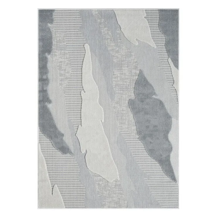 Indoor or Outdoor Rug - 5 x 8 Grey/Blue Discount
