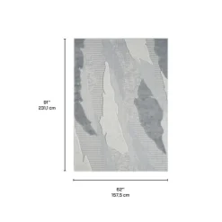 Indoor or Outdoor Rug - 5 x 8 Grey/Blue Discount