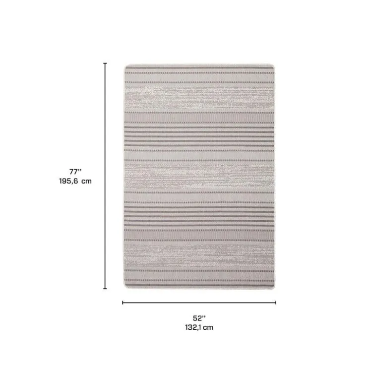 Indoor or Outdoor Rug - 4 x 6 Grey Hot
