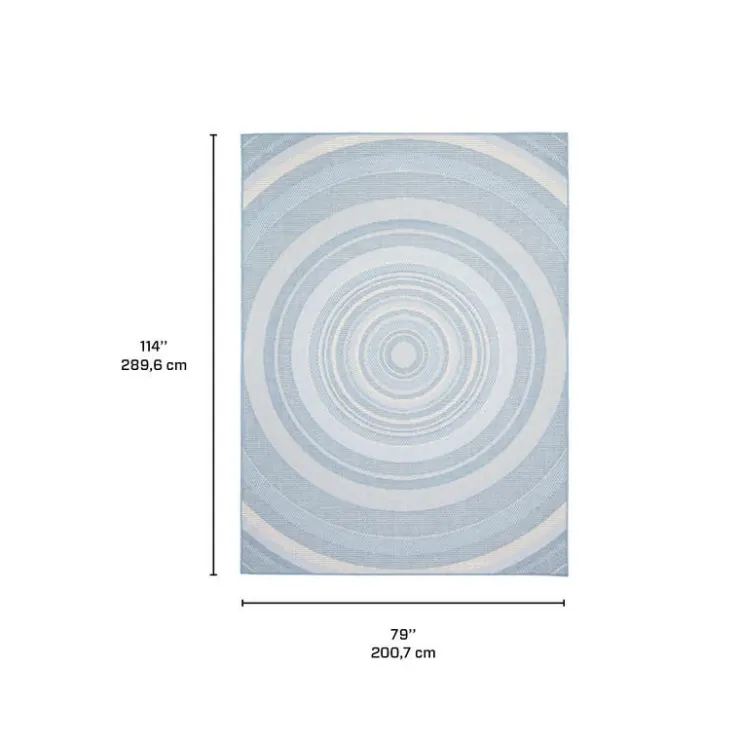 Indoor or Outdoor Rug - 7 x 10 Light Blue