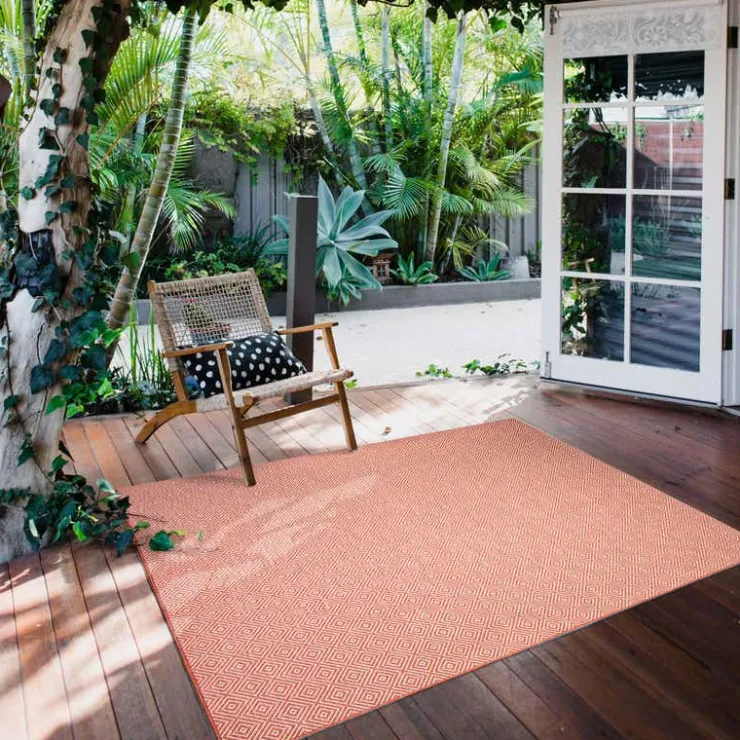 Indoor or Outdoor Rug - 5 x 7 Coral Clearance