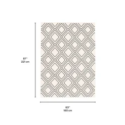 Indoor Rug - 5 x 7 White/Tan Online