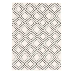 Indoor Rug - 5 x 7 White/Tan Online