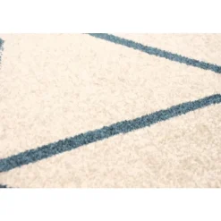 Indoor Rug - 5 x 7 Ivory/Blue Sale