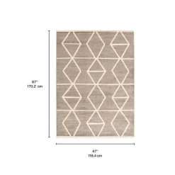 Indoor Rug - 4 x 6 Grey/Ivory Outlet