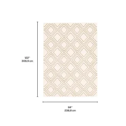 Indoor Rug - 8 x 10 White/Tan Sale