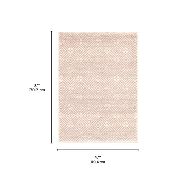 Indoor Rug - 4 x 6 Cream/Pink Sale