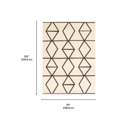 Indoor Rug - 8 x 10 Ivory/Brown