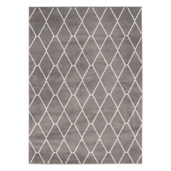 Indoor Rug - 5 x 7 Dark Grey/White New