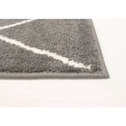 Indoor Rug - 5 x 7 Dark Grey/White New