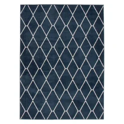 Indoor Rug - 7 x 10 Navy/White Outlet