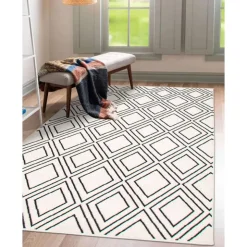 Indoor Rug - 7 x 10 White/Tan Best
