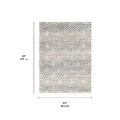 Indoor Rug - 5 x 7 Silver/Petrol