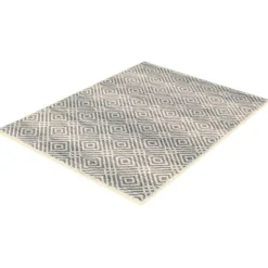 Indoor Rug - 5 x 7 Silver/Petrol