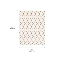 Indoor Rug - 7 x 10 White/Navy Outlet