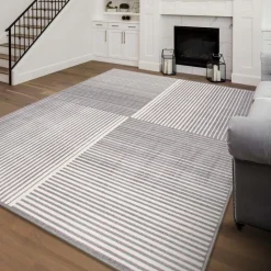 Indoor Rug - 5 x 7 White/Grey Discount