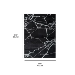 Indoor Rug - 5 x 8 Black / Silver Online