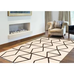 Indoor Rug - 4 x 6 Ivory/Brown New