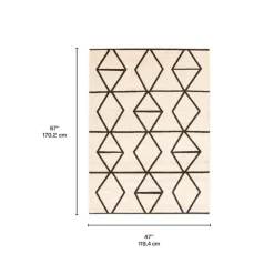 Indoor Rug - 4 x 6 Ivory/Brown New