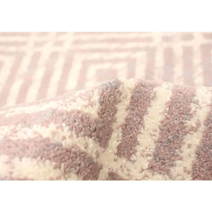 Indoor Rug - 8 x 10 Cream/Pink New