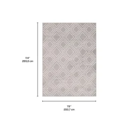 Indoor Rug - 7 x 10 Grey/White Outlet