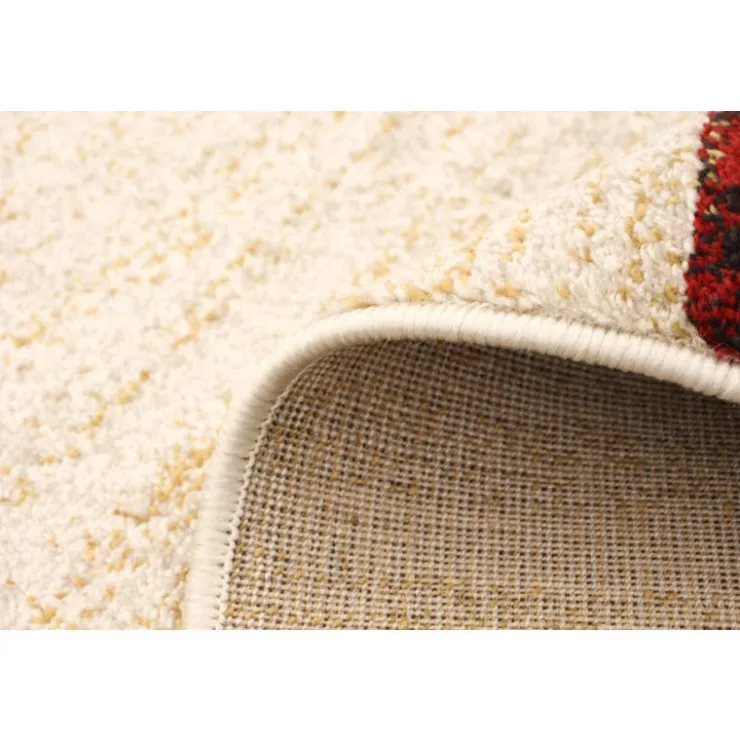 Indoor Rug - 5 x 7 Ivory/Red Clearance