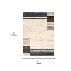 Indoor Rug - 4 x 6 Ivory/Blue New