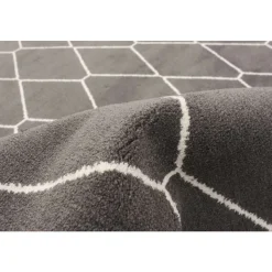 Indoor Rug - 8 x 10 Dark Grey/White Online