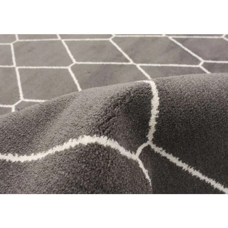Indoor Rug - 8 x 10 Dark Grey/White Online