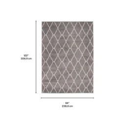 Indoor Rug - 8 x 10 Dark Grey/White Online