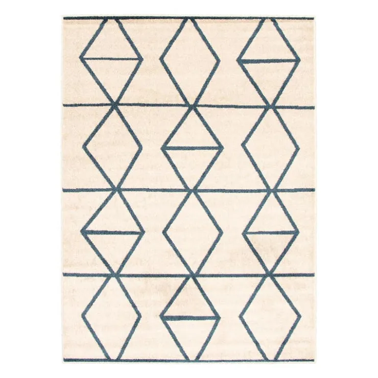 Indoor Rug - 8 x 10 Ivory/Blue Online