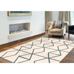 Indoor Rug - 8 x 10 Ivory/Blue Online