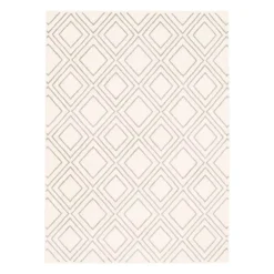 Indoor Rug - 8 x 10 White/Grey Clearance