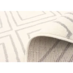 Indoor Rug - 8 x 10 White/Grey Clearance