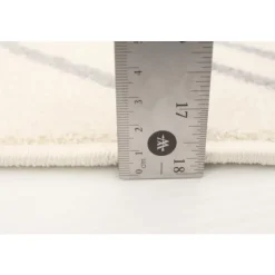 Indoor Rug - 8 x 10 White/Grey Clearance