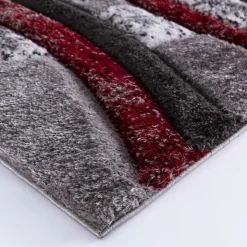 Indoor Rug - 5 x 8 Grey/Red Clearance