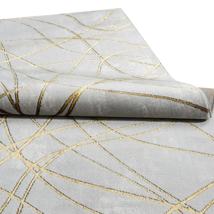 Indoor Rug - 4 x 6 Grey / Gold Best