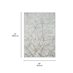 Indoor Rug - 4 x 6 Grey / Gold Best