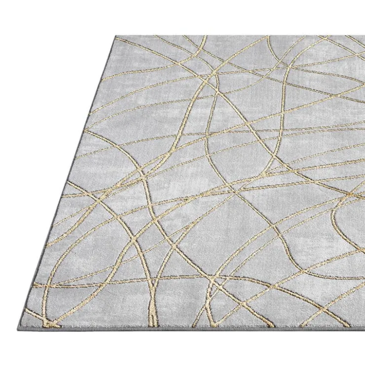 Indoor Rug - 4 x 6 Grey / Gold Best