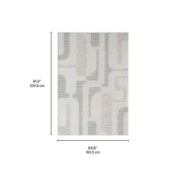 Indoor Rug - 5 x 8 Beige / Grey Online