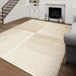 Indoor Rug - 5 x 7 Beige/White New