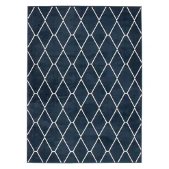 Indoor Rug - 8 x 10 Navy/White Clearance