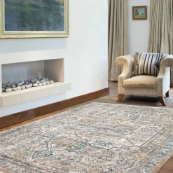 Indoor Rug - 5 x 7 Beige/Grey Clearance
