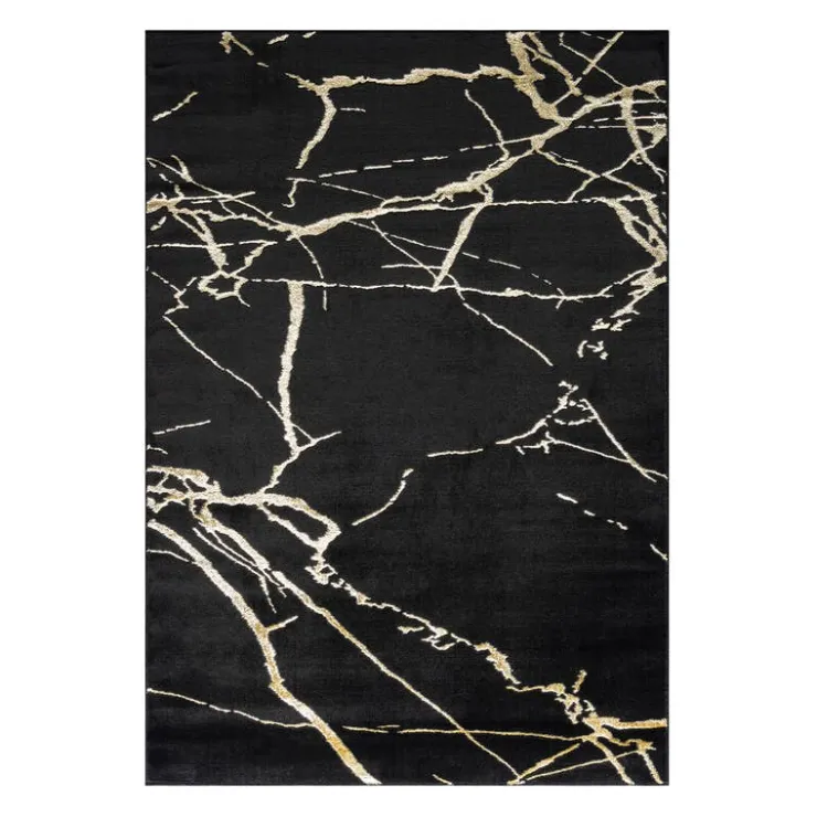 Indoor Rug - 8 x 10 Black / Gold Discount