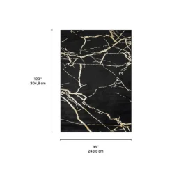 Indoor Rug - 8 x 10 Black / Gold Discount