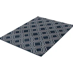 Indoor Rug - 5 x 7 Navy/White New