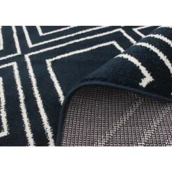 Indoor Rug - 5 x 7 Navy/White New