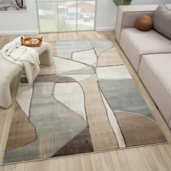 Indoor Rug - 8 x 10 Beige / Grey / Brown Discount
