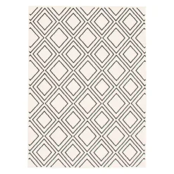 Indoor Rug - 8 x 10 White/Tan Outlet