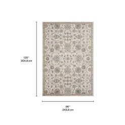 Indoor Rug - 8 x 11 Beige / Grey / Brown Clearance